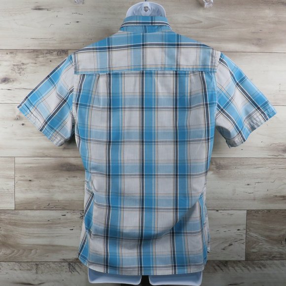 Van Heusen* Men's Short Sleeve Button Down Curved Hem Pocket Shirt~ Size S/P - Picture 2 of 11